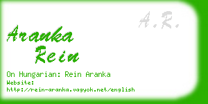 aranka rein business card